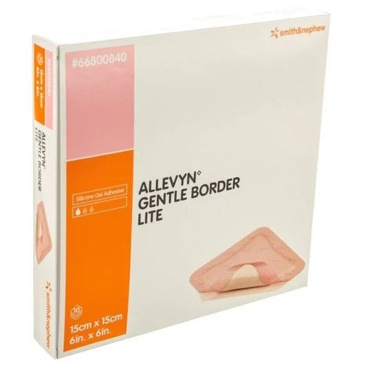Allevyn Gentle Border Lite Dressing 15cm x 15cm - Pack of 10