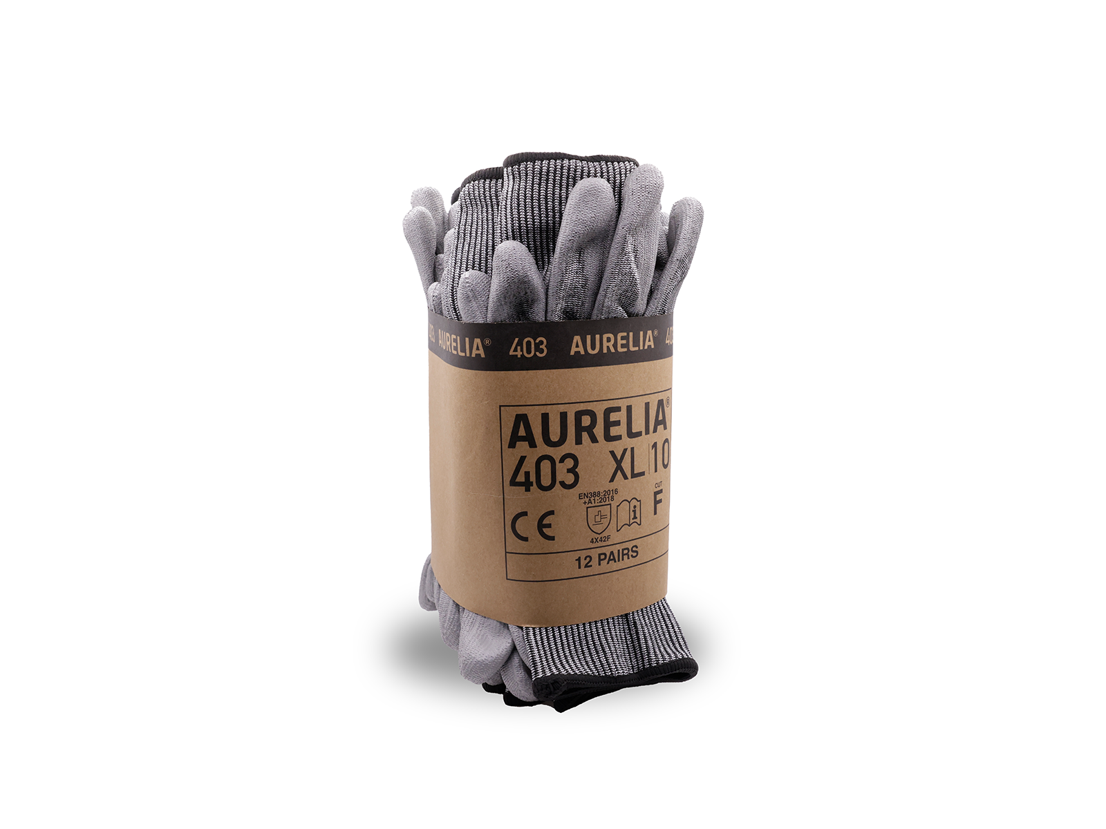 AURELIA 403 - Cut F Protective Glove with Grey PU Coating - 