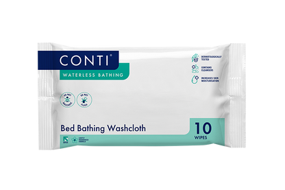 Conti® Bed Bathing Washcloth - Lightly Fragranced - 10 Cloths