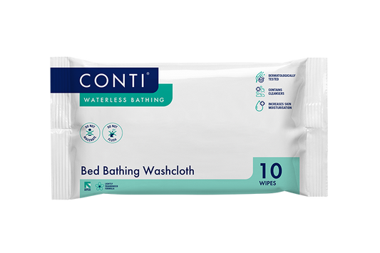 Conti® Bed Bathing Washcloth - Lightly Fragranced - 10 Cloths
