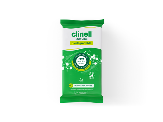 Clinell Universal Wipes (60 Wipes Per Pack) Plastic Free Biodegradable - 
