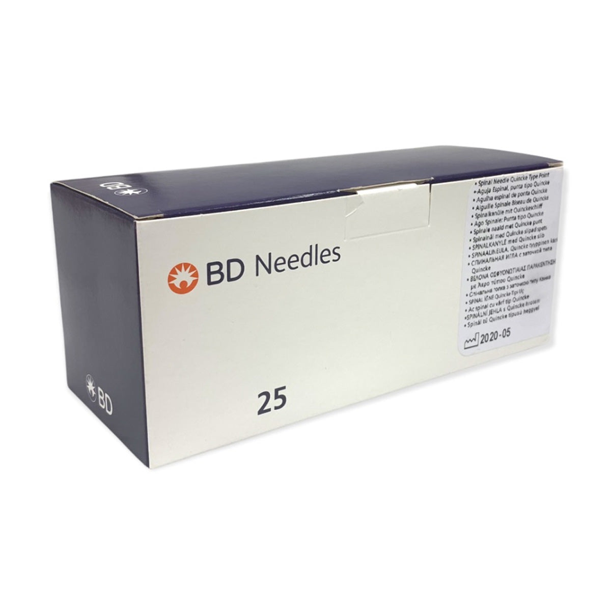 BD Quincke Spinal Needle 22G, 1 1/2" - Box of 25 - 