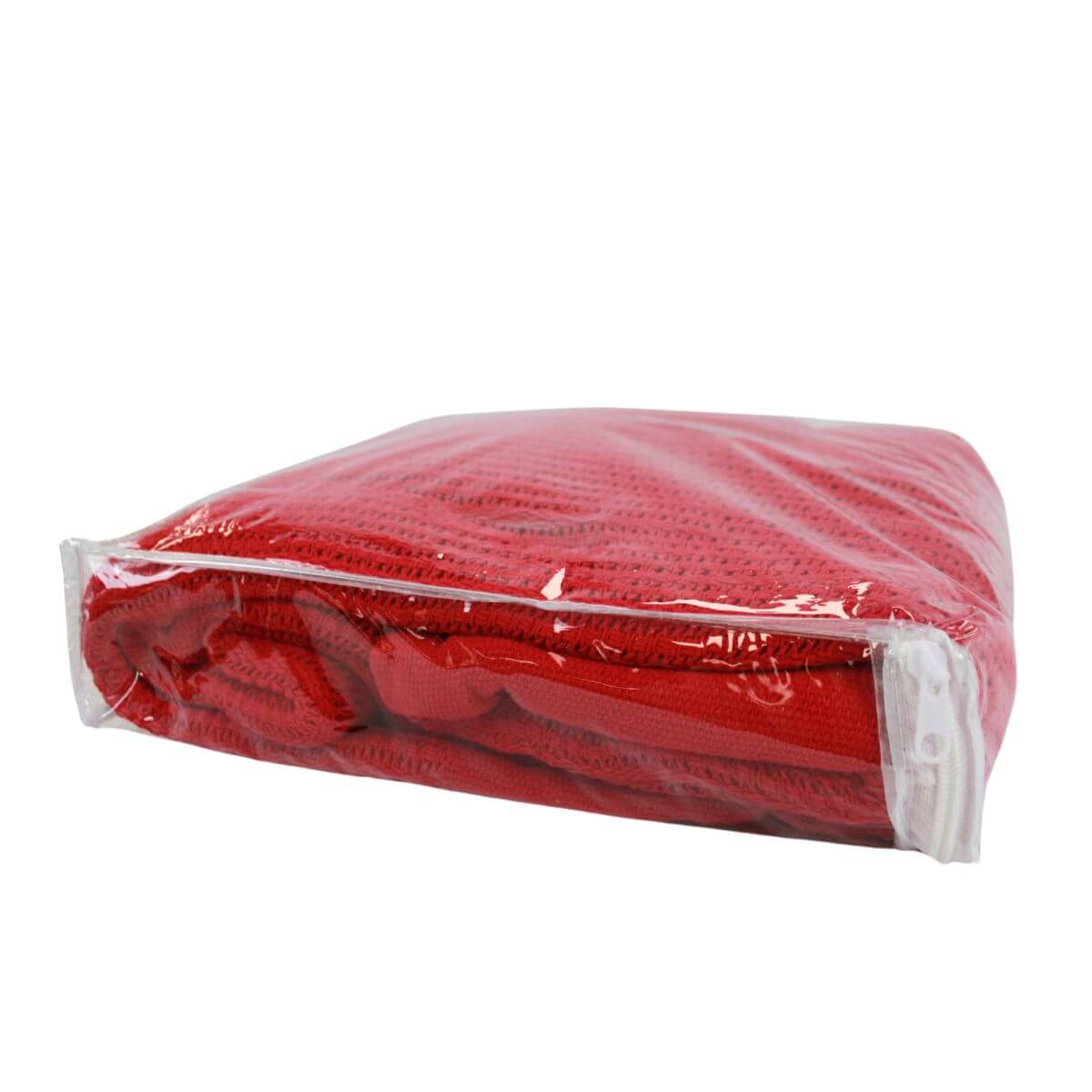 Cotton Cellular Red Blanket - 1.5 x 2m - Interweave