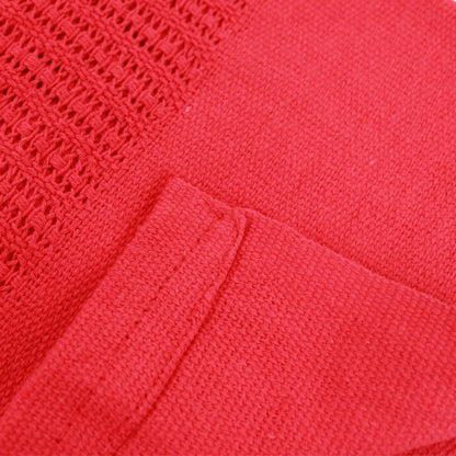 Cotton Cellular Red Blanket - 1.5 x 2m - Interweave