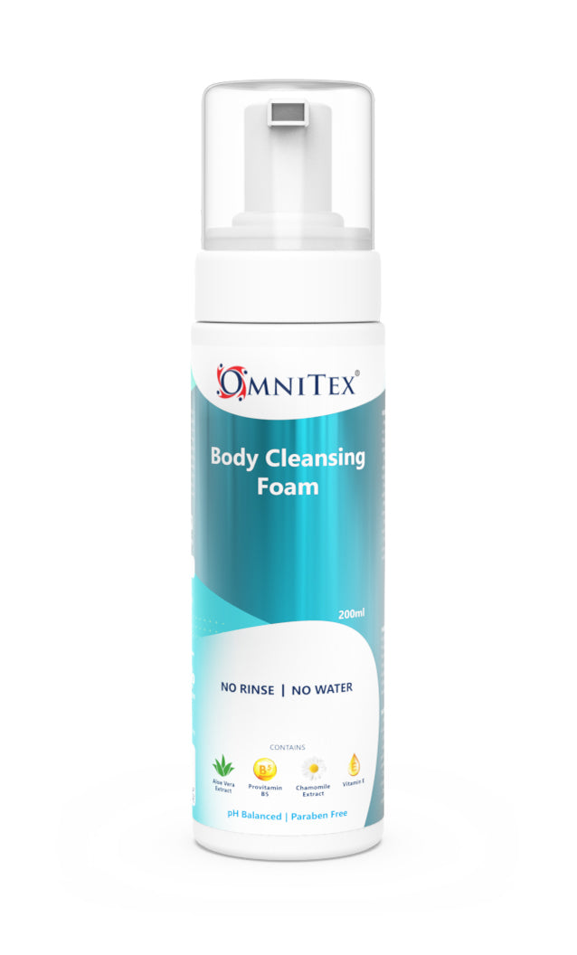 Omnitex Rinse Free Body Cleansing Foam 200ml - Omnitex
