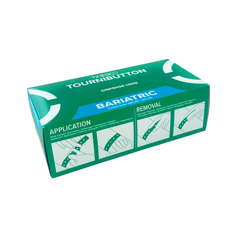 TourniButton Bariatric Single Use Tourniquets (Box of 30) - 