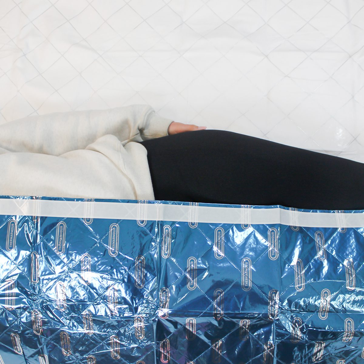 THERMARMOUR Emergency Blanket with tape, 2m x 1.5m - Blue - 