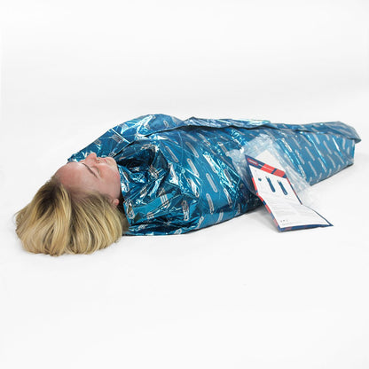 THERMARMOUR Emergency Blanket with tape, 2m x 1.5m - Blue - 