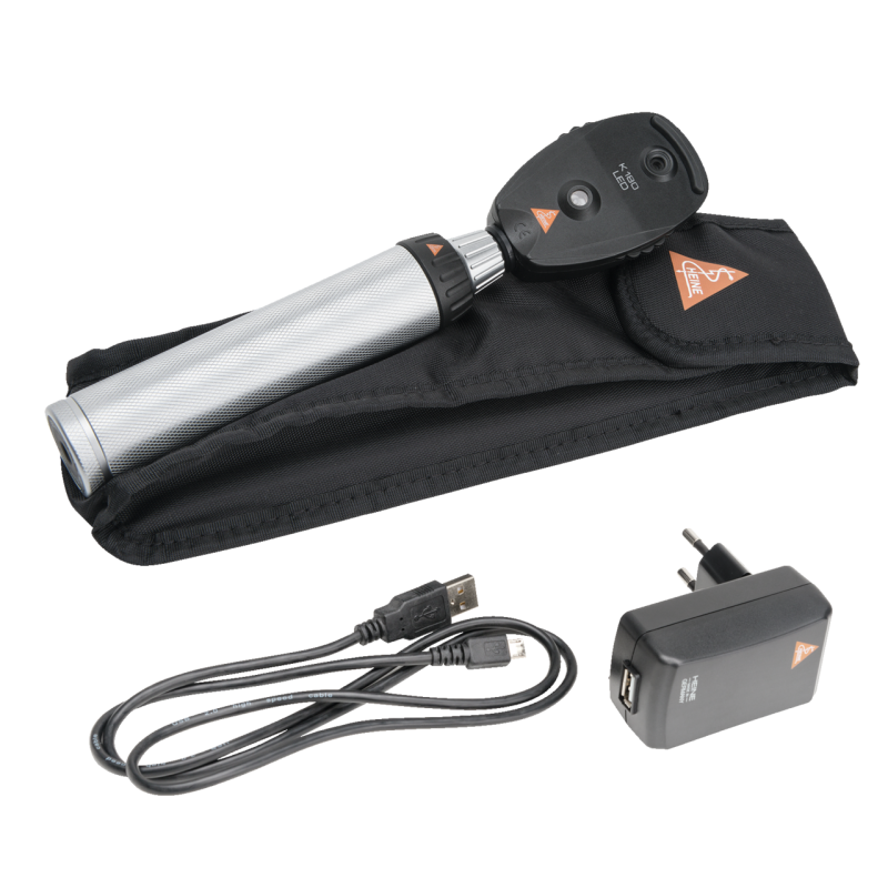 HEINE K180 LED Ophthalmoscope W/ USB Charger & UK Plug