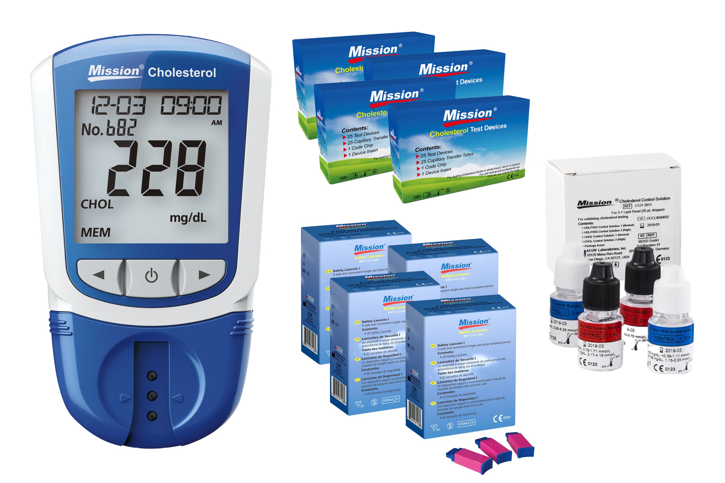 Instant Cholesterol Test Mission Cholesterol Meter Kit Starter Bundle – Medisave UK