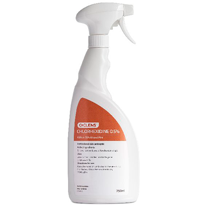 Co-Clens 0.5% Chlorhexidine in 70% Ethanol Pink - Spray 750ml - Co-Clens