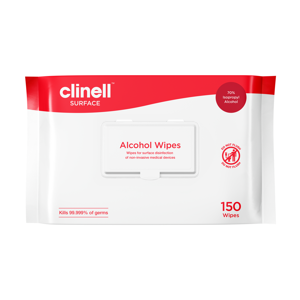 Clinell Alcohol Wipes Large Pack of 150 - 