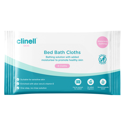 Carell Bed Bath Wipes  - Pack of 8 - 
