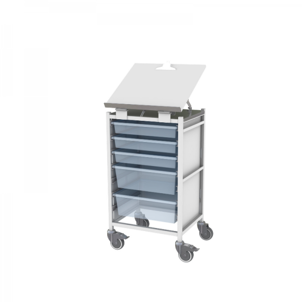 Shuttleworth Medical Chart Trolley with Removable Trays - Shuttleworth