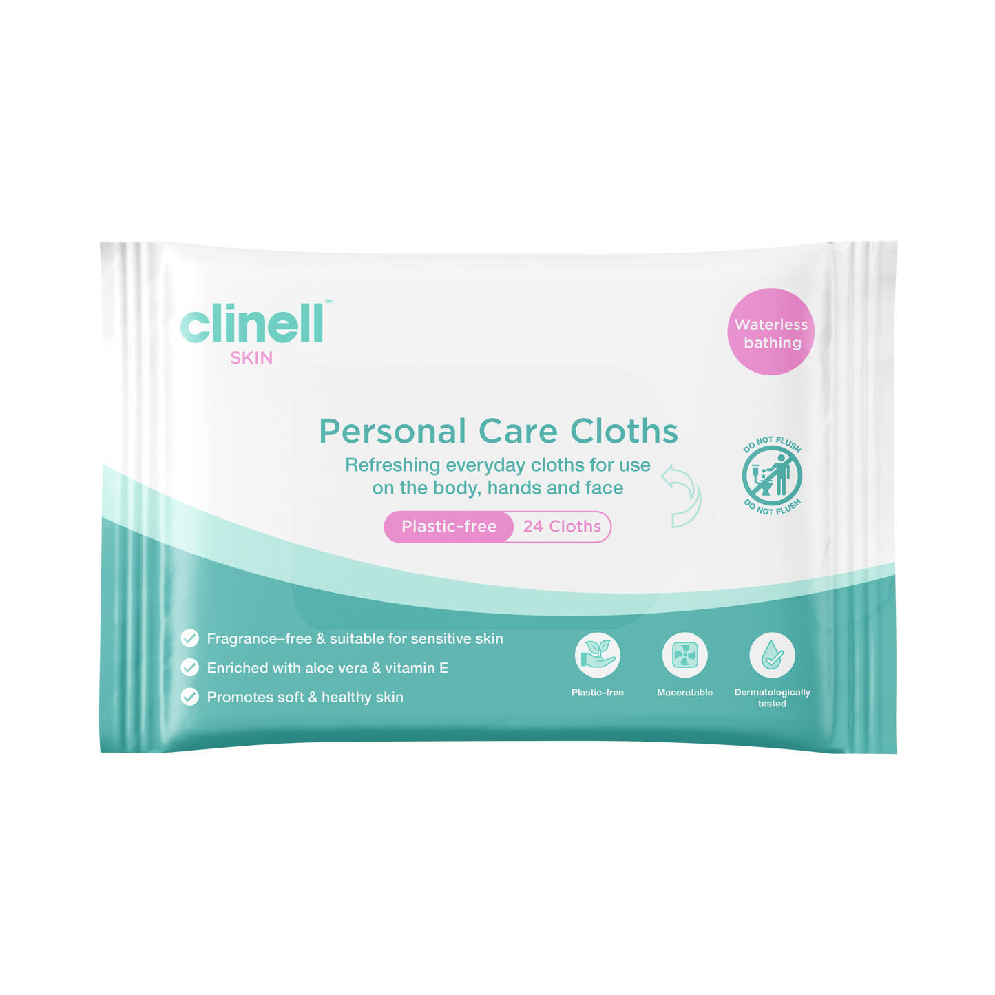 Clinell Personal Care Cloths Pack of 24 - Plastic Free