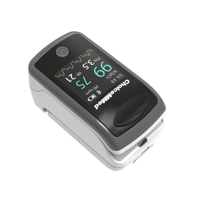 Fingertip Pulse Oximeter with Bluetooth, Perfusion Index and Respiratory Rate Function - 
