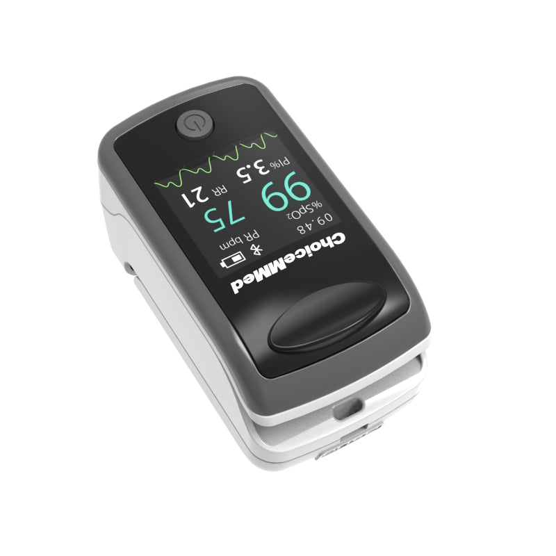 Fingertip Pulse Oximeter with Bluetooth, Perfusion Index and Respiratory Rate Function - 