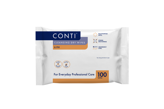 Conti® Lite Cleansing Dry Wipe - Small - 100x Wipes