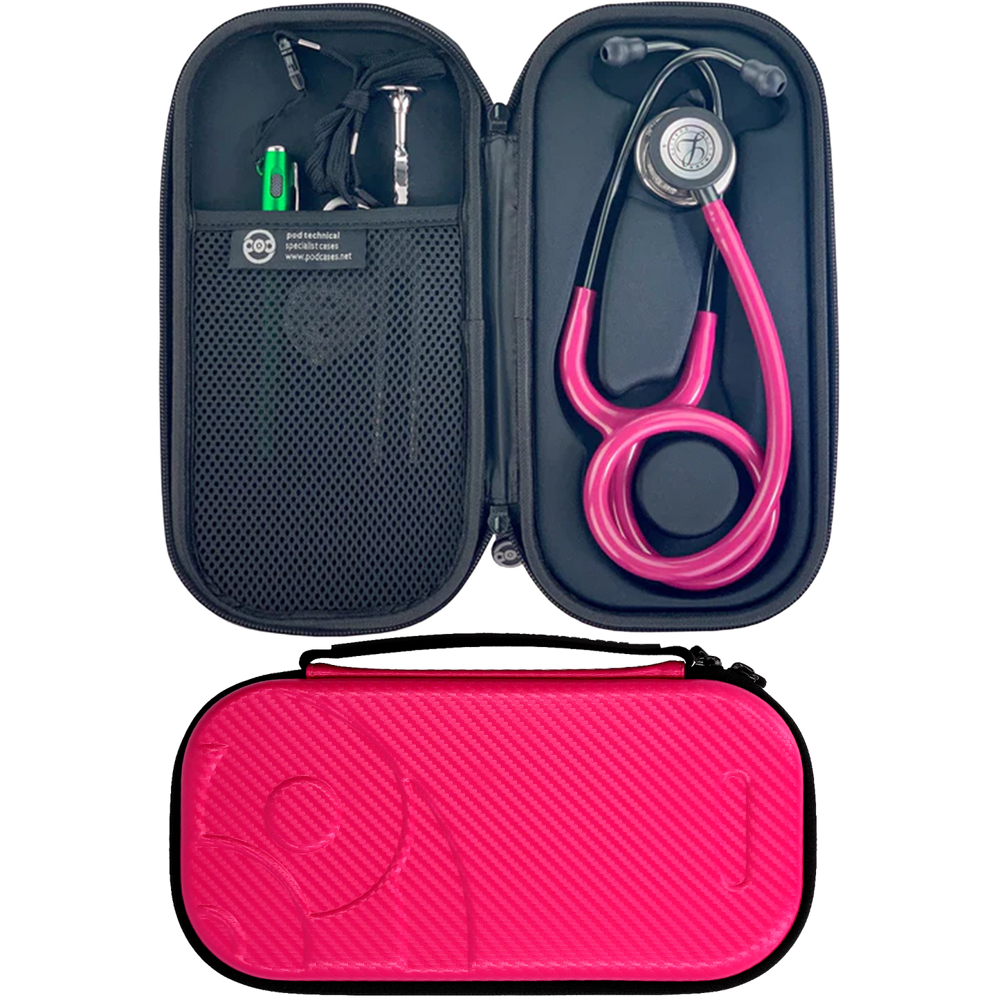 Pod Technical Classicpod Micro Stethoscope Case for Littmann Classic Stethoscopes - Raspberry Carbon
