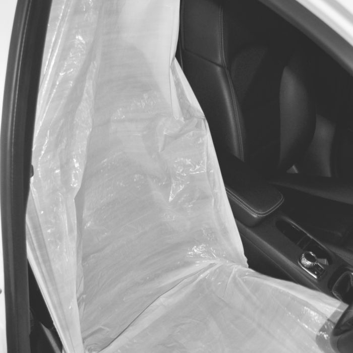 Bodyguards White Polythene Disposable Car seat Covers - Box of 100