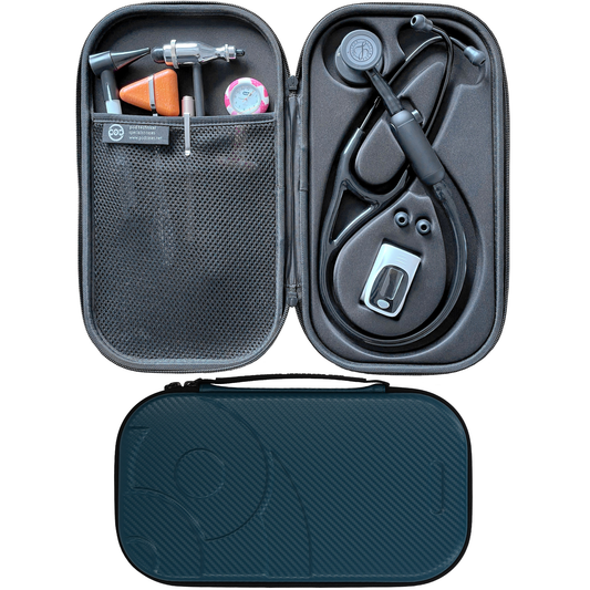 Pod Technical Cardiopod II Stethoscope Case for all Littmann Stethoscopes - Caribbean Blue Carbon