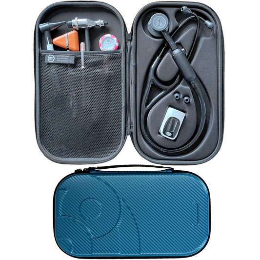Pod Technical Cardiopod II Stethoscope Case for all Littmann Stethoscopes - Caribbean Blue Carbon