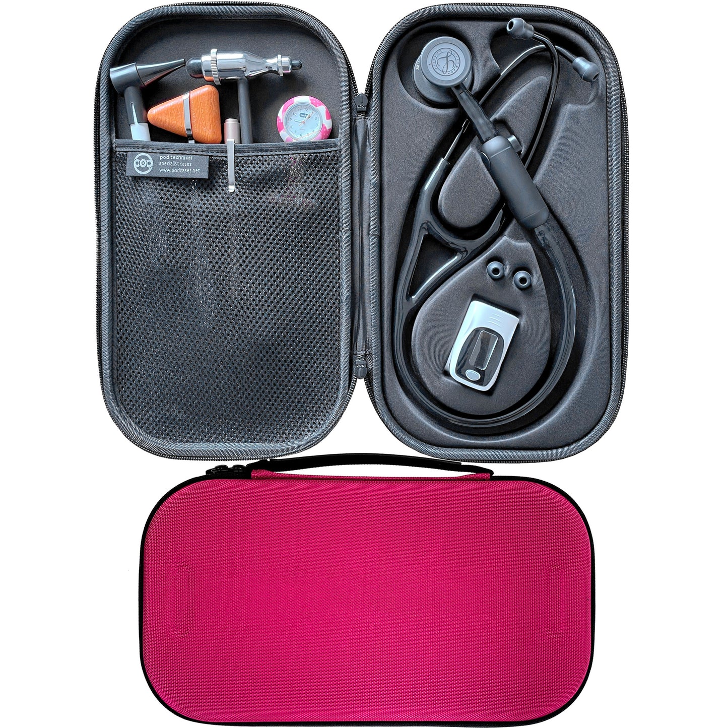 Pod Technical Cardiopod II Stethoscope Case for all Littmann Stethoscopes - Raspberry - Pod Technical