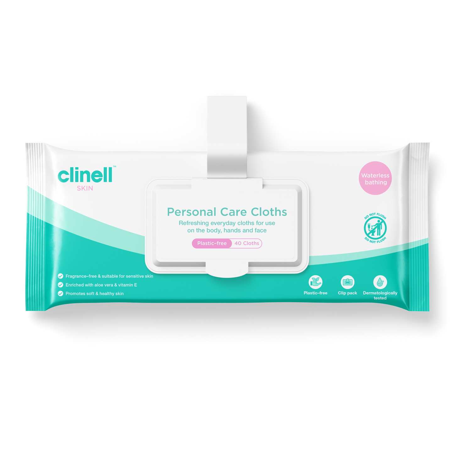 Clinell Personal Care Cloths Pack of 40 - Plastic Free