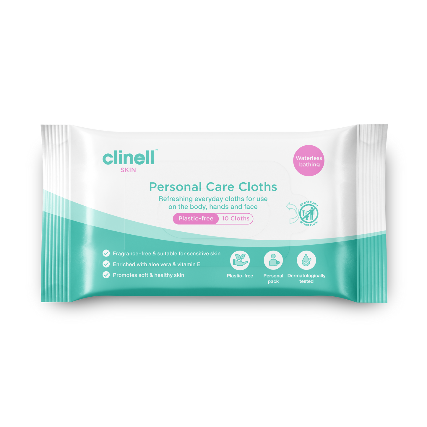 Clinell Personal Care Cloths Pack of 10 - Plastic Free