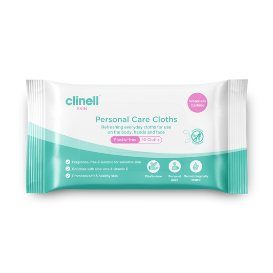 Clinell Personal Care Cloths Pack of 10 - Plastic Free