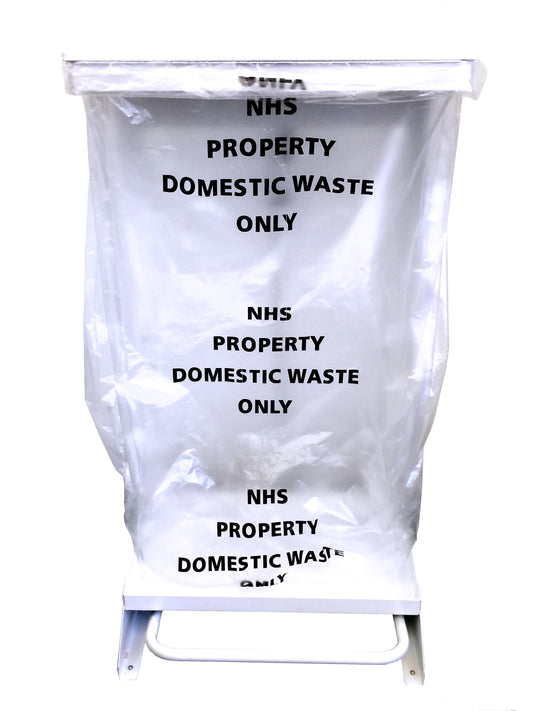 Clear - Medium Duty Domestic Waste Bag - Large 90L - Roll of 50