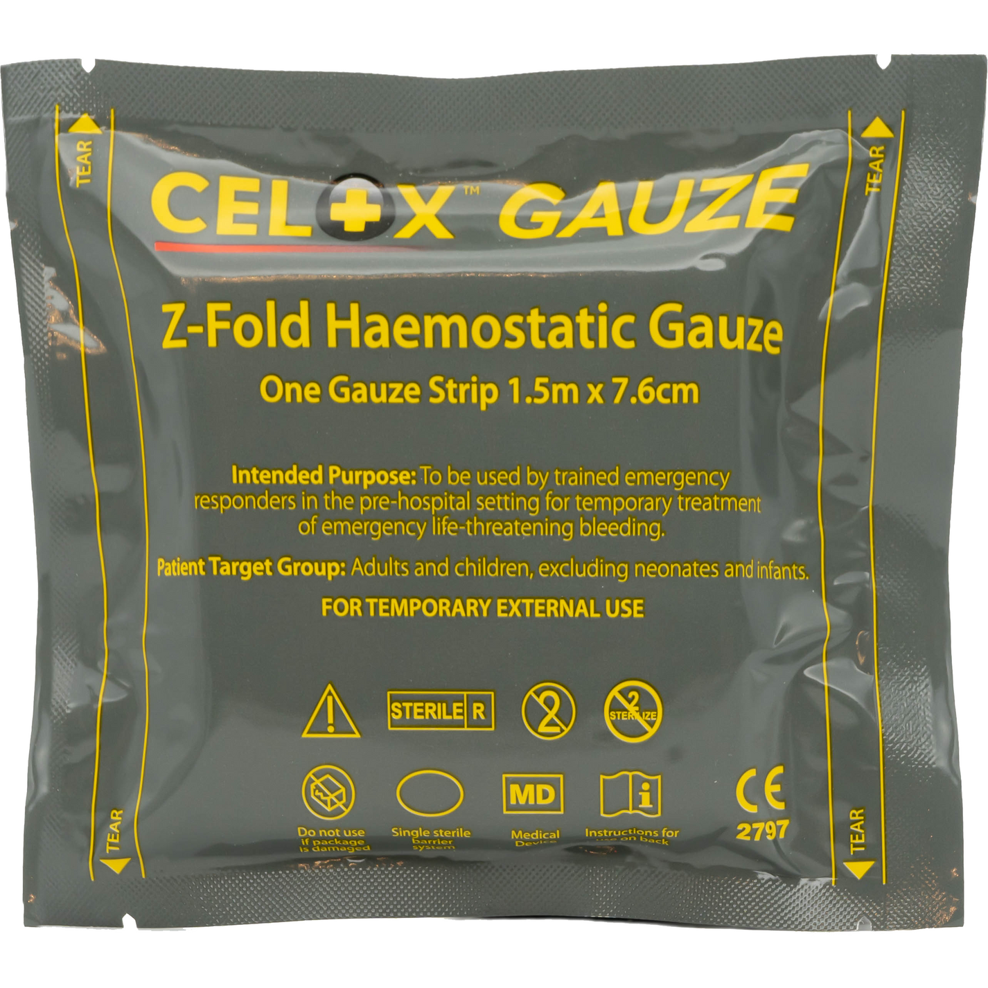 Celox Haemostatic Gauze 5ft ZFold Medisave UK
