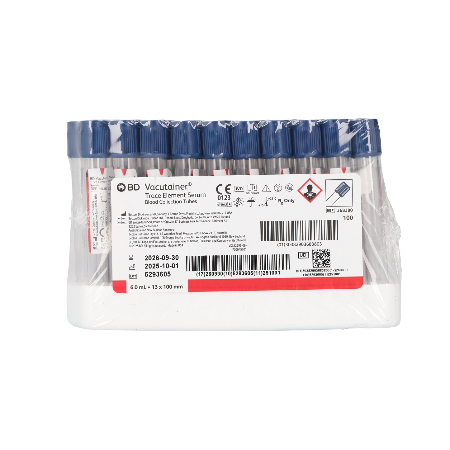 BD Vacutainer® Specialty Tubes - Box of 100 - CLEARANCE- Short Expiry Date 09/2026