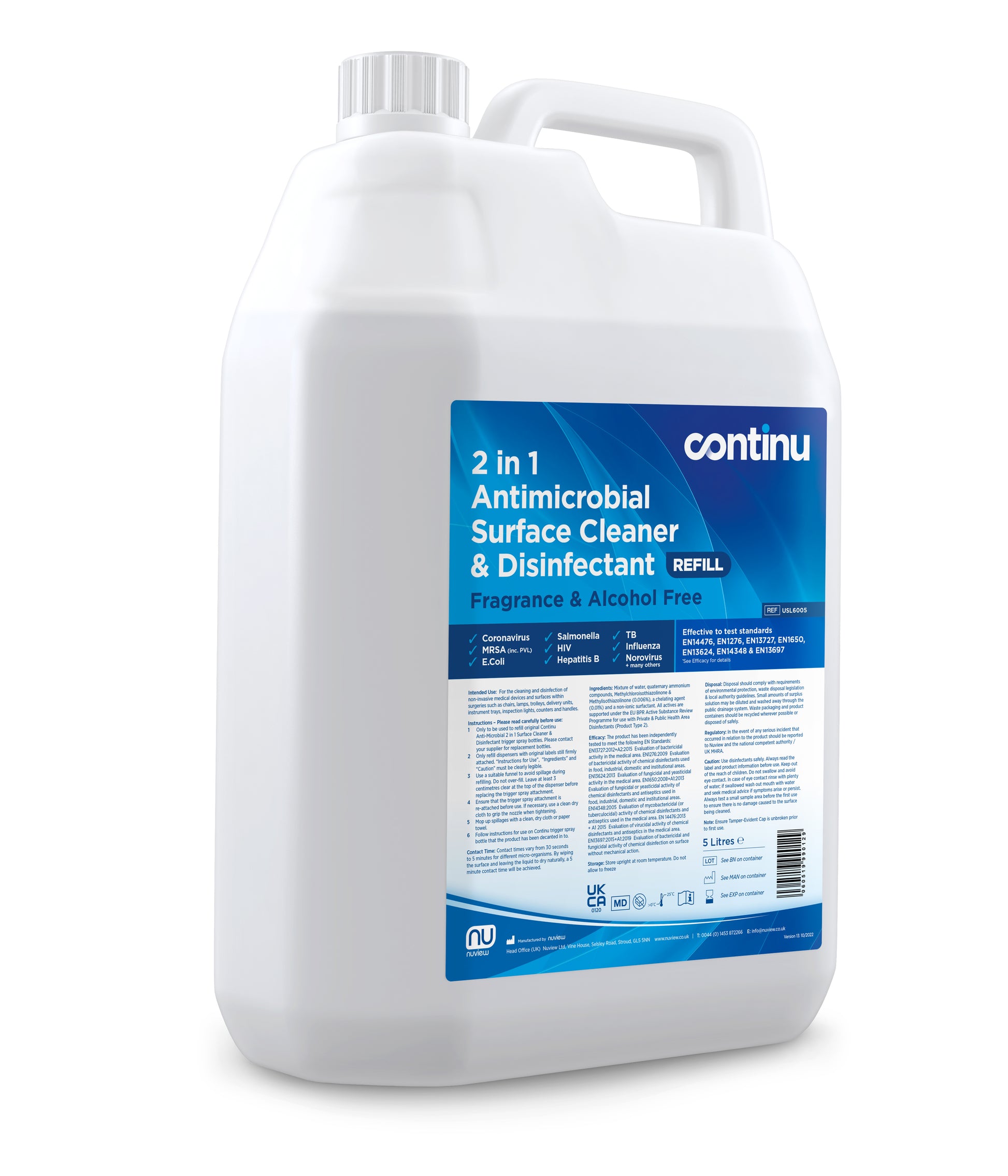 Continu 2 in 1 Surface Cleaner Spray 5 Litre - Continu