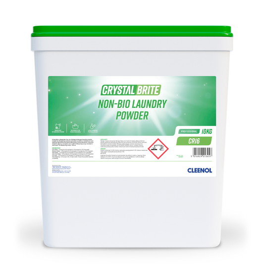 Crystalbrite Non Bio Laundry Powder 10kg - Cleenol