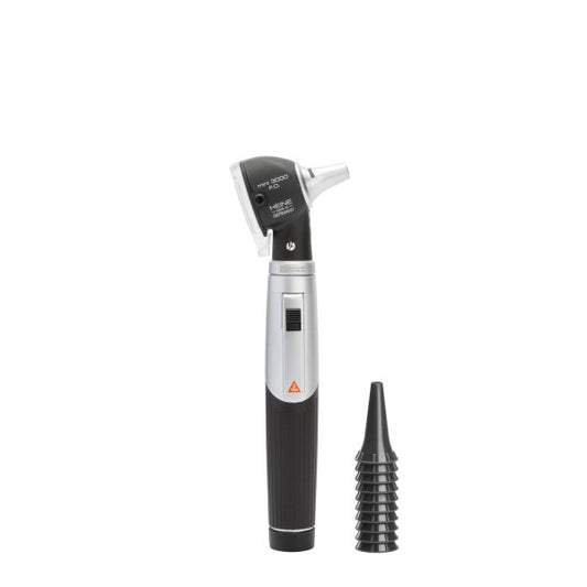 Heine Mini 3000 F.O Otoscope Kit 2.5V - Battery Handle + AllSpec Disposable Tips - 