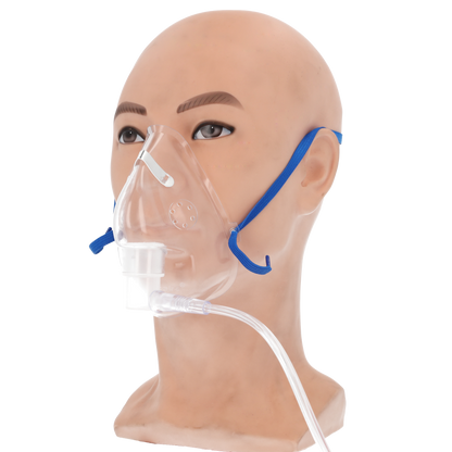 Adult Medium Concentration Mask with Nose Clip Strap and Tube (2.1m) - 