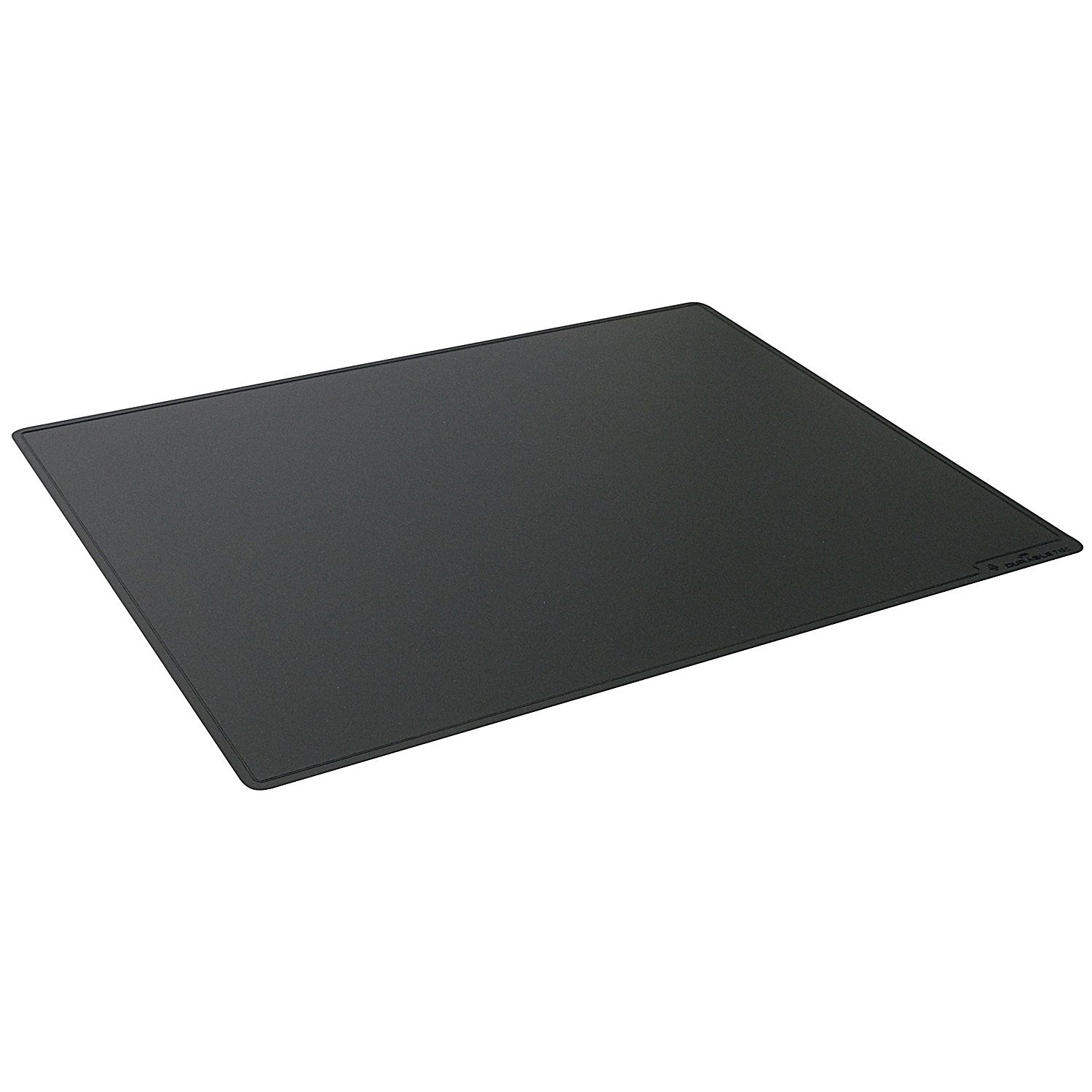 Durable Polypropylene Non-Slip Desk Mat with Contoured Edge - Black - 