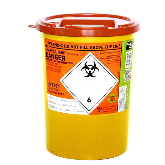 Sharpsguard Orange 3.75 Ltr Sharps Bin - Daniels