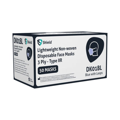 PH Shield Blue Type IIR Surgical Face Masks - Pack of 50