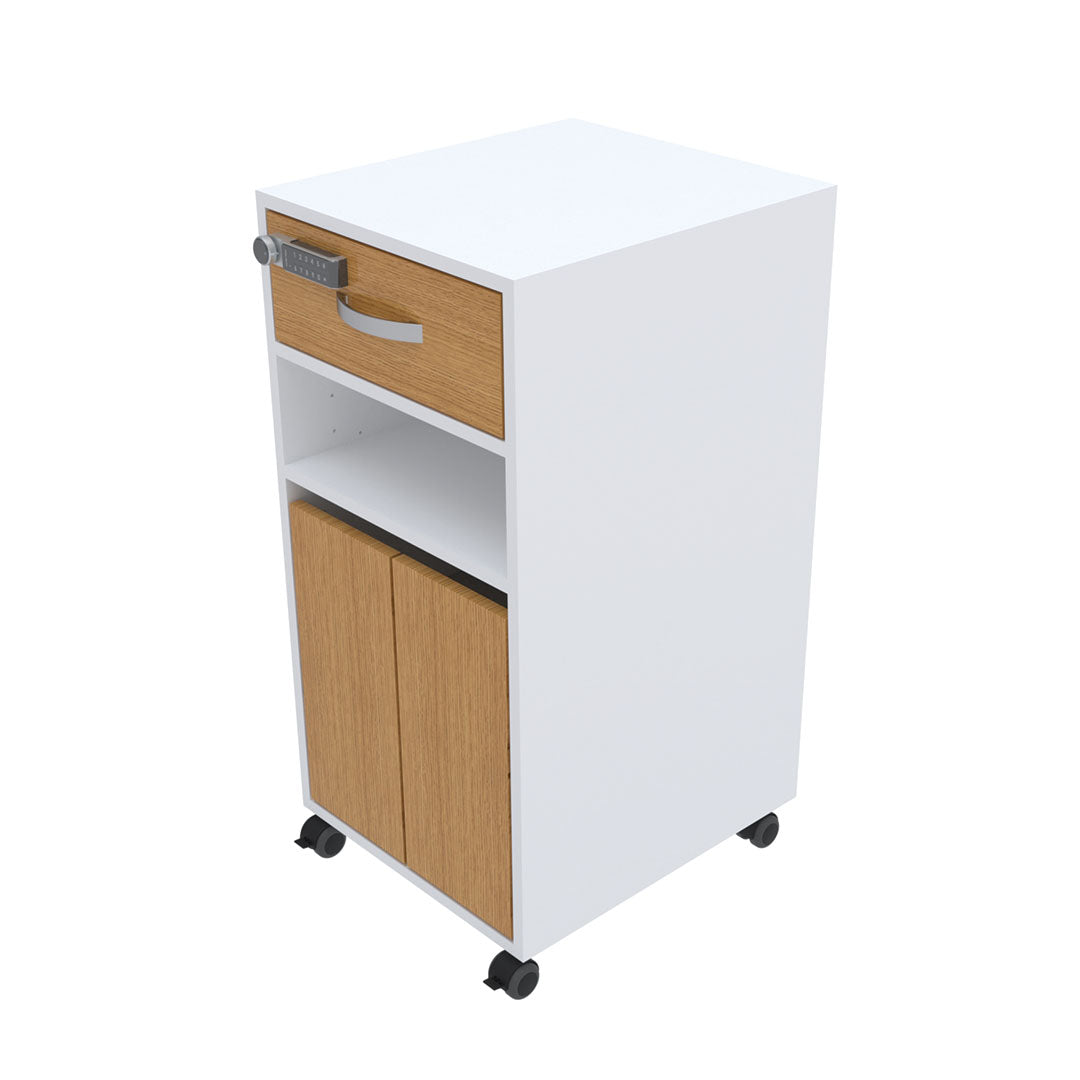 Bedside Locker, Cupboard, Lockable Drawer & Shelf, Digital Lock - 