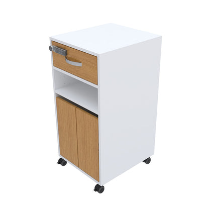 Bedside Locker, Cupboard, Lockable Drawer & Shelf, Digital Lock - 