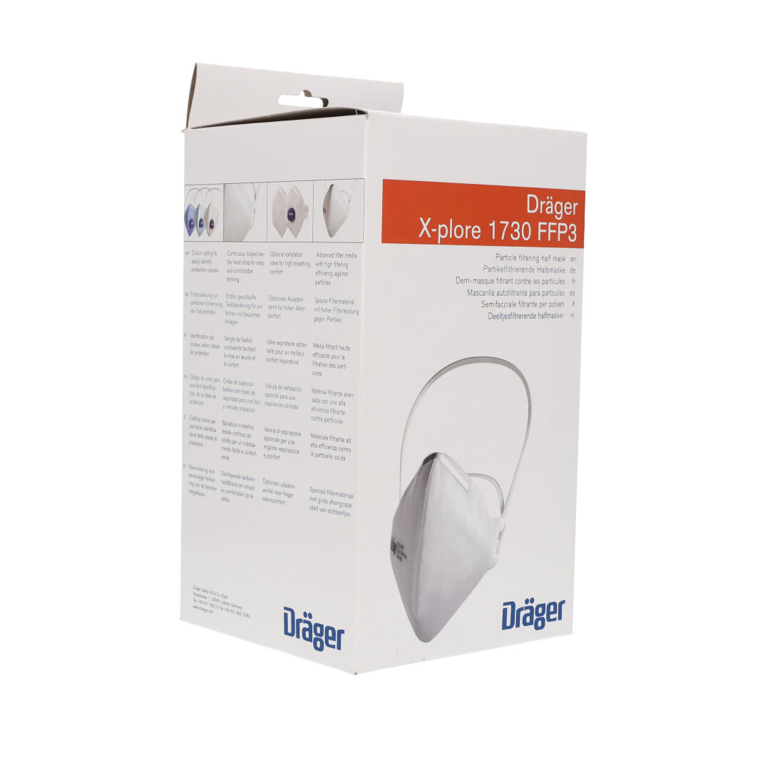 Drager FFP3 Unvalved Respirator Mask - Box of 20 - CLEARANCE - Expiry September 2024 - Drager