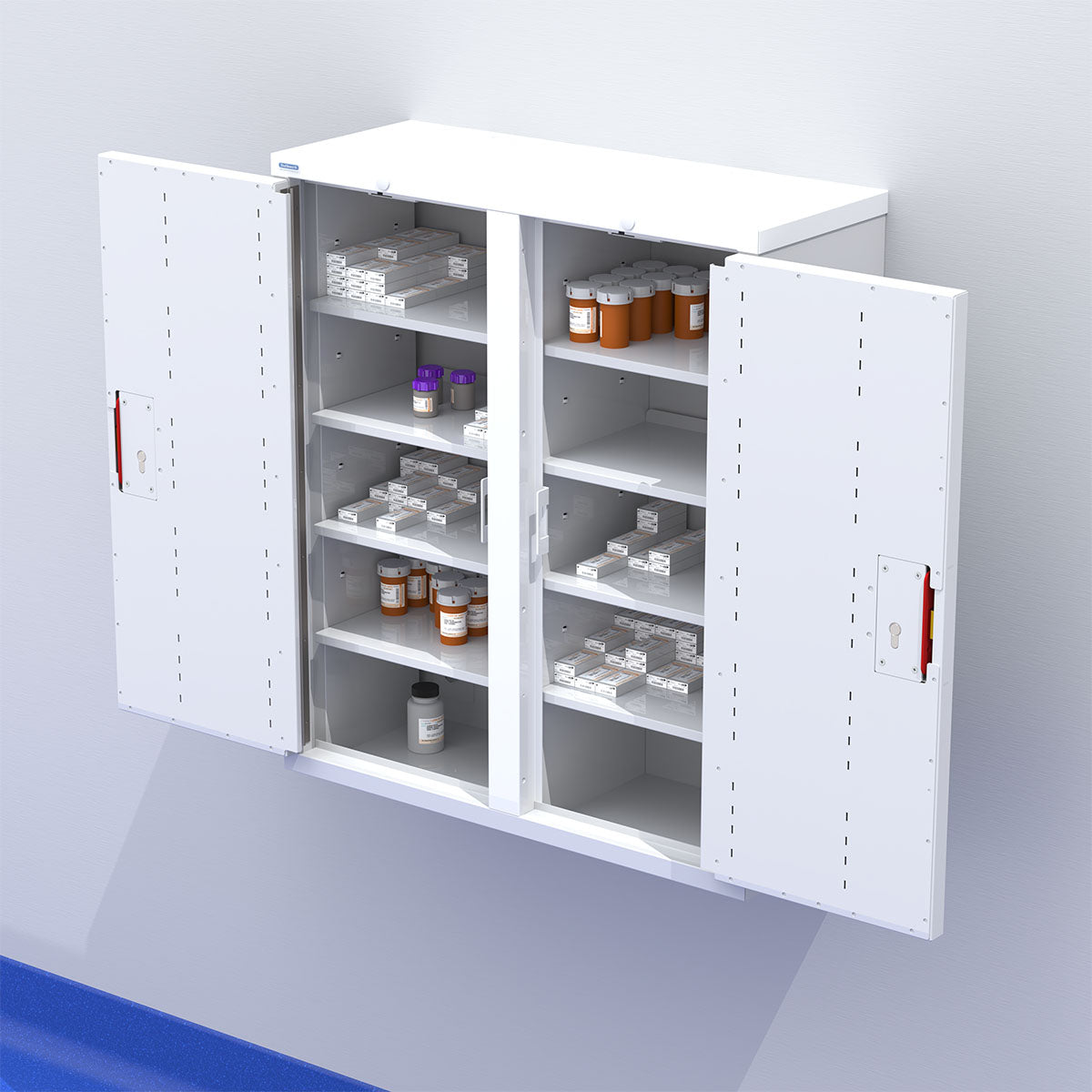 Mdf Drug Counter Racks Locking Controlled Drug Cabinet - Wall Mountable – Medisave UK