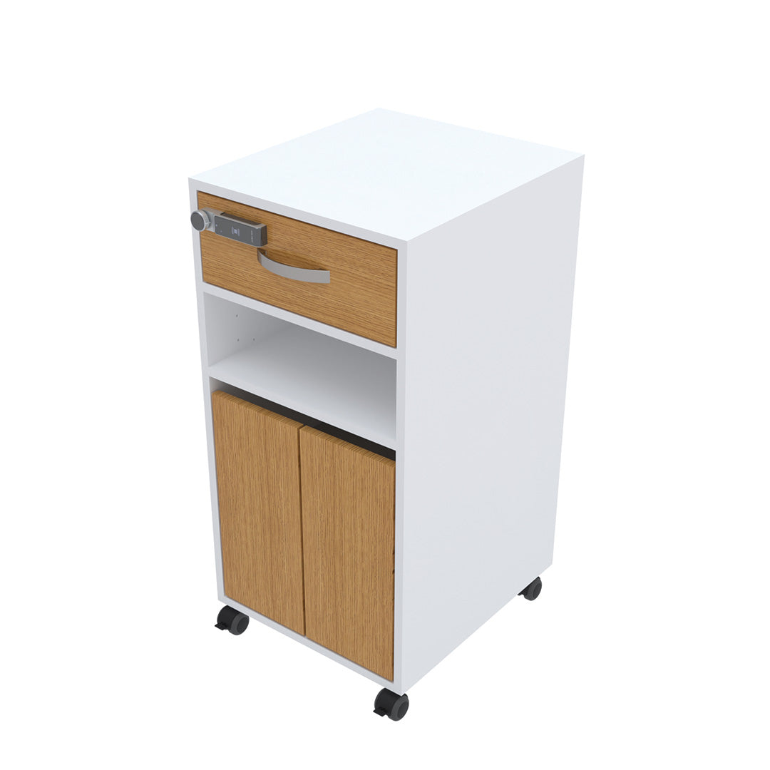 Bedside Locker, Cupboard, Lockable Drawer & Shelf, RFID Lock - 