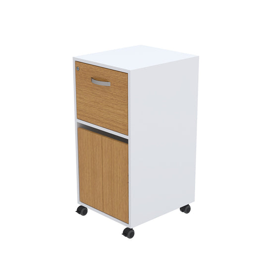 Bedside Locker, Cupboard & Lockable Flap, Cam Lock - 