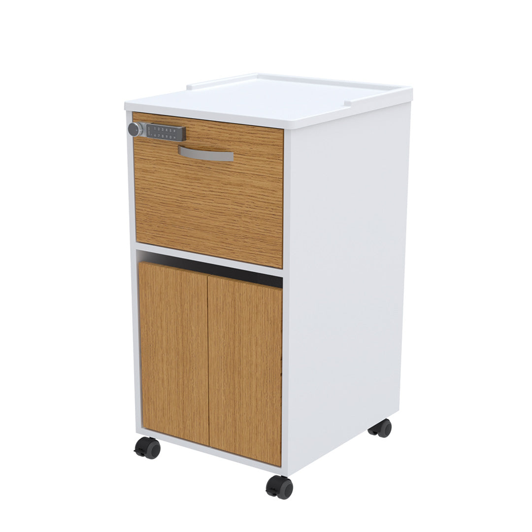 Bedside Locker, Cupboard & Lockable Flap, Digital Lock - 