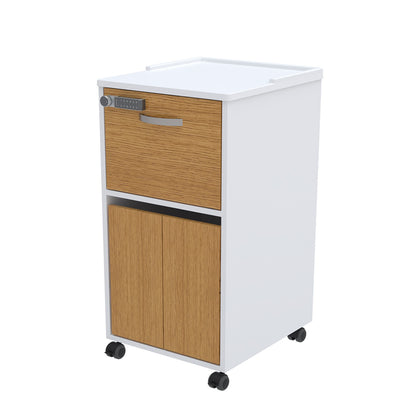 Bedside Locker, Cupboard & Lockable Flap, Digital Lock - 