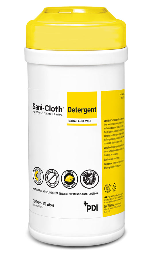 PDI Sani-Cloth Detergent Wipes - Multi Surface Wipe x 100 - Clearance