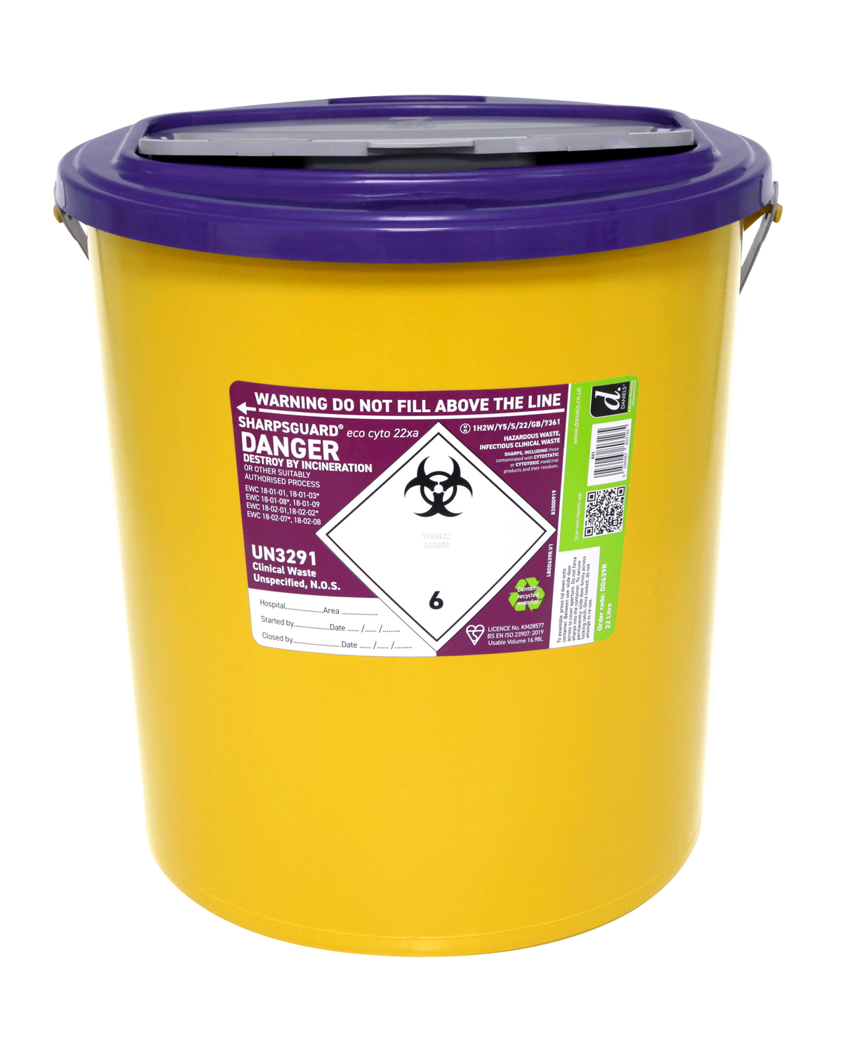 Sharpguard SHARPSGUARD® cyto 22 xa Sharps Bin – Medisave UK